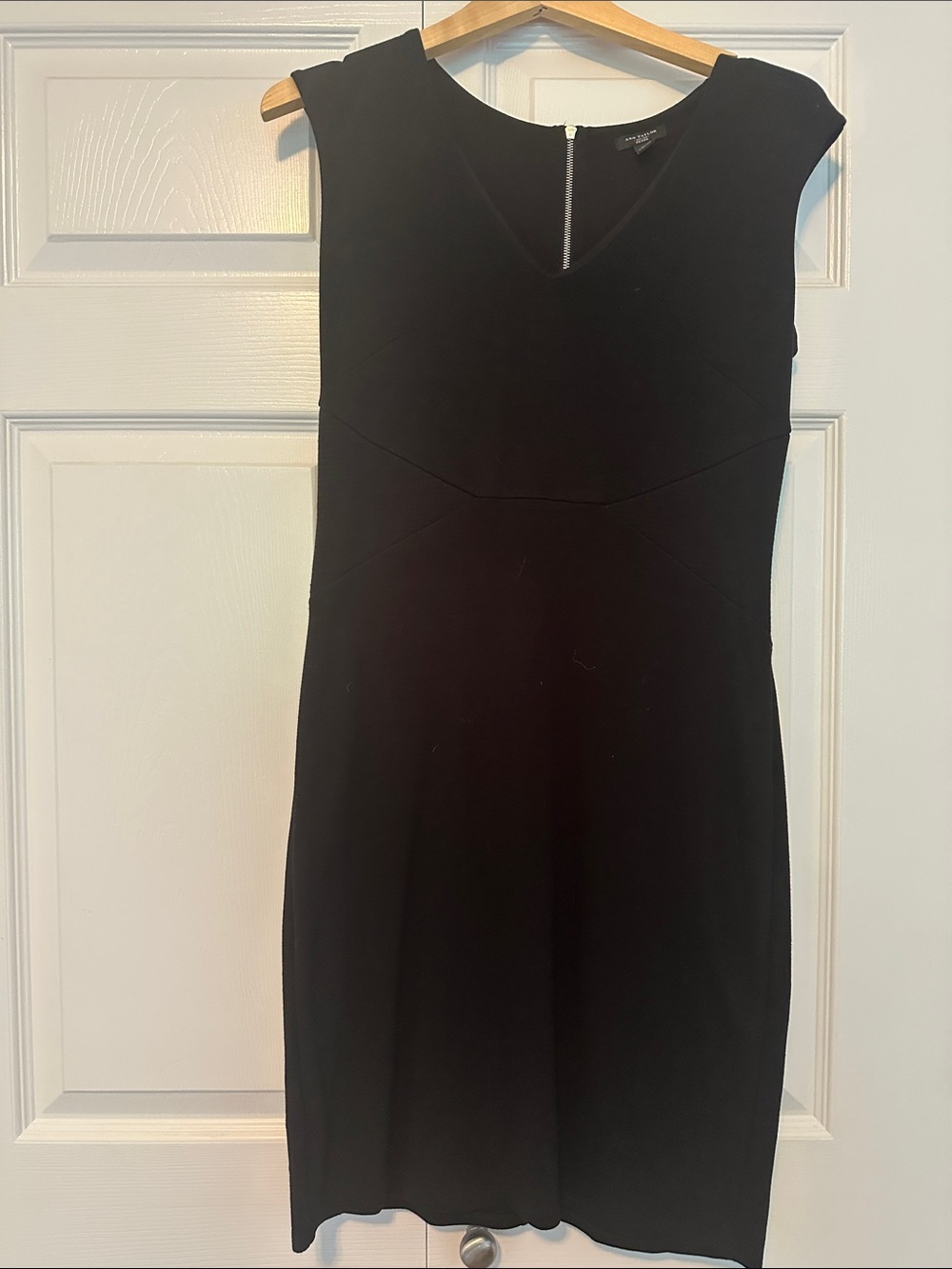 Ann Taylor Black Midi Sheath Dress